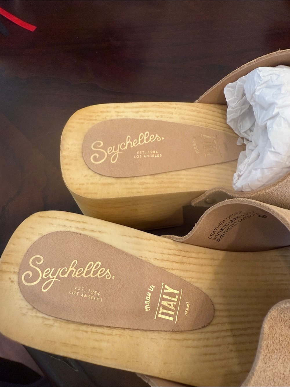 Seychelles Nude/Tan Suede Platform Sandals